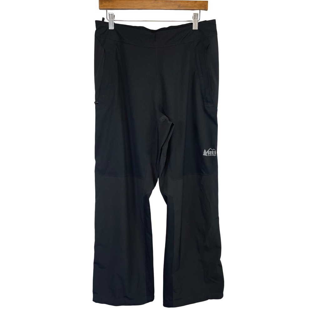 REI Co-op Rain Pants Peak 2.5L Full Side Zip Medium 30L Black Waterproof Hiking
